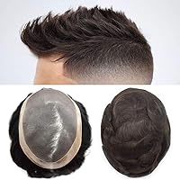 Vista 27 de LYRICAL HAIR Toupee - Sistema de cabello de repuesto para hombre, monofilamento para hombre, postizo duradero con revestimiento de poliéster NPU