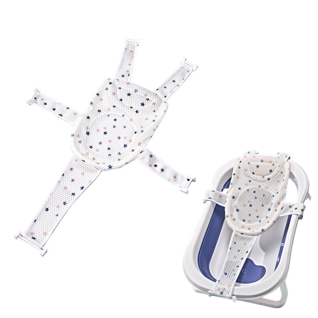 Asientos para el baño para bebés 1 pieza de almohada de apoyo para el baño de bebé, asiento de baño para bebé, red de baño para bebé, alfombra colgante antideslizante para bebé