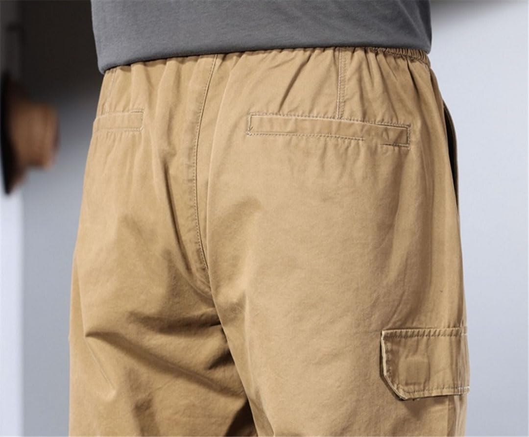 Vogrtcc Pantalones Cargo para Hombre Pantalones Tácticos Informales Sueltos con Cintura Elástica