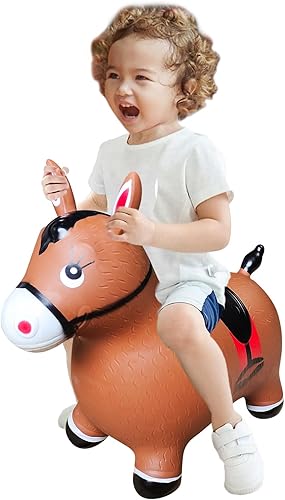 Miniatura 2 de Juguete inflable de caballo animoso, juguete de caballo de salto para niños, juguete de salto favorito de los niños. Perfecto para cumpleaños,