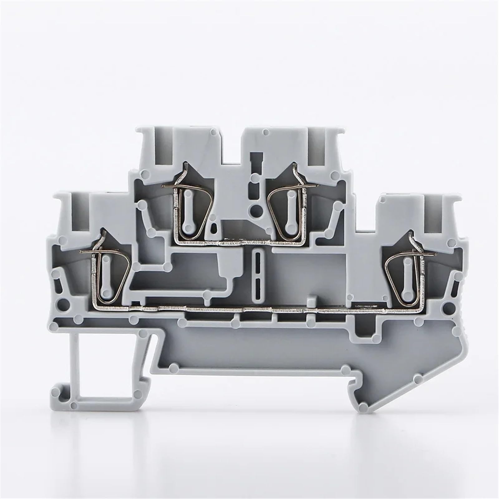 10 Pz STTB-2.5 Morsettiera su guida Din Connettori for cablaggio elettrico Terminale conduttori a doppio strato a molla di collegamento(GRAY)