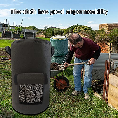 Ikasus AFSSS070613FMCBLACK Organic Compost Bag Home Garden Bags Extra Large Reuseable Heavy Duty Gardening Bags Lawn Leaf Garden Waste Compost Bag thumb #4