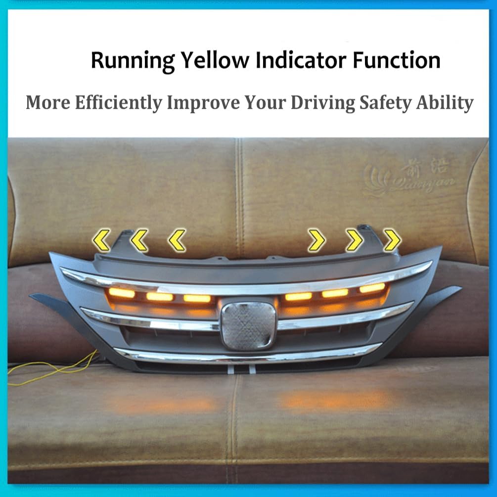 Front Bumper LED Grille Amber Turn Signal Light Driving Fog Light Daytime Runing Light For CRV 2012 2013 2014 Led DRL