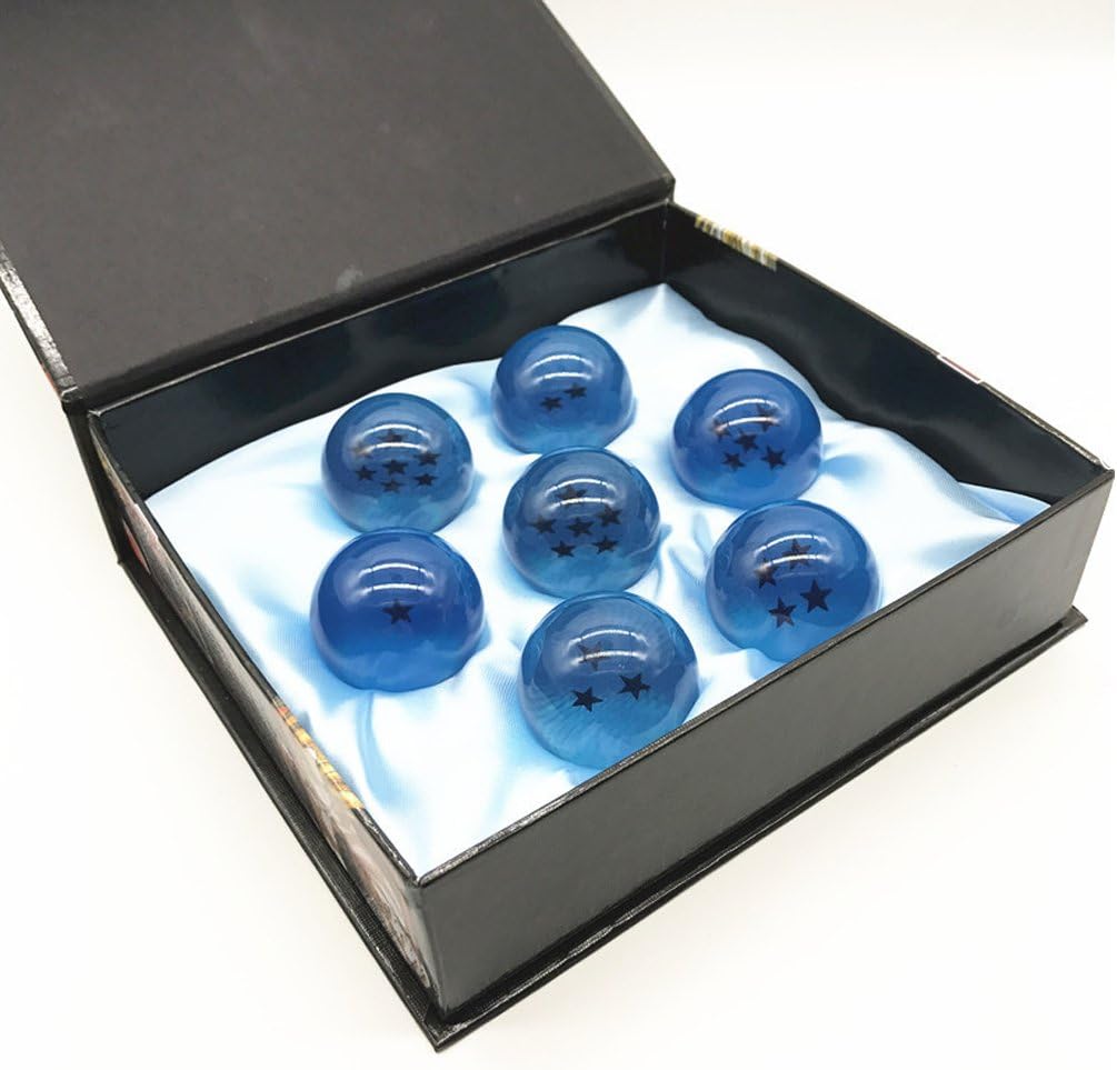 - Viru Children Toy Crystal Glass Ball Stars，Anime Collectibles New Gift Box Set of 7Pcs 43Mm/1.7 in Diameter