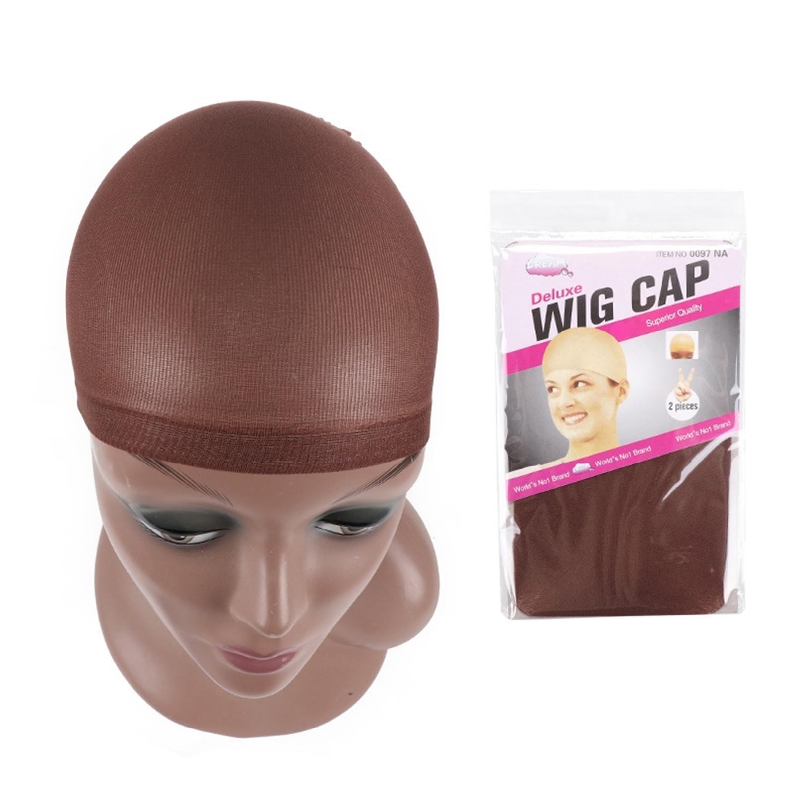 Wig Cap Top Stocking Wig Cap Hair Net For Weave 10pcs Nets Black Brown Stretch Mesh For Making Wigs Size(Red Coffee)