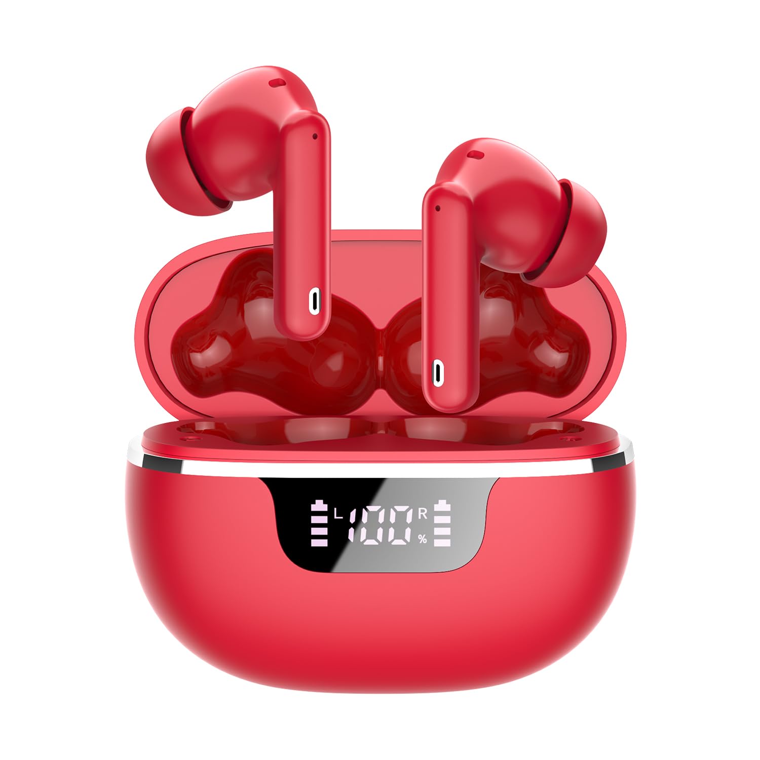Wireless Earbuds, 2026 Bluetooth 5.4 Headphones, 50H Playtime Ear buds HiFi Stereo with 4 ENC Noise Cancelling Mics, IP7 Waterproof Earbuds with LED Display, Fast Charging, In Ear Earphones Deep Bass — view 12