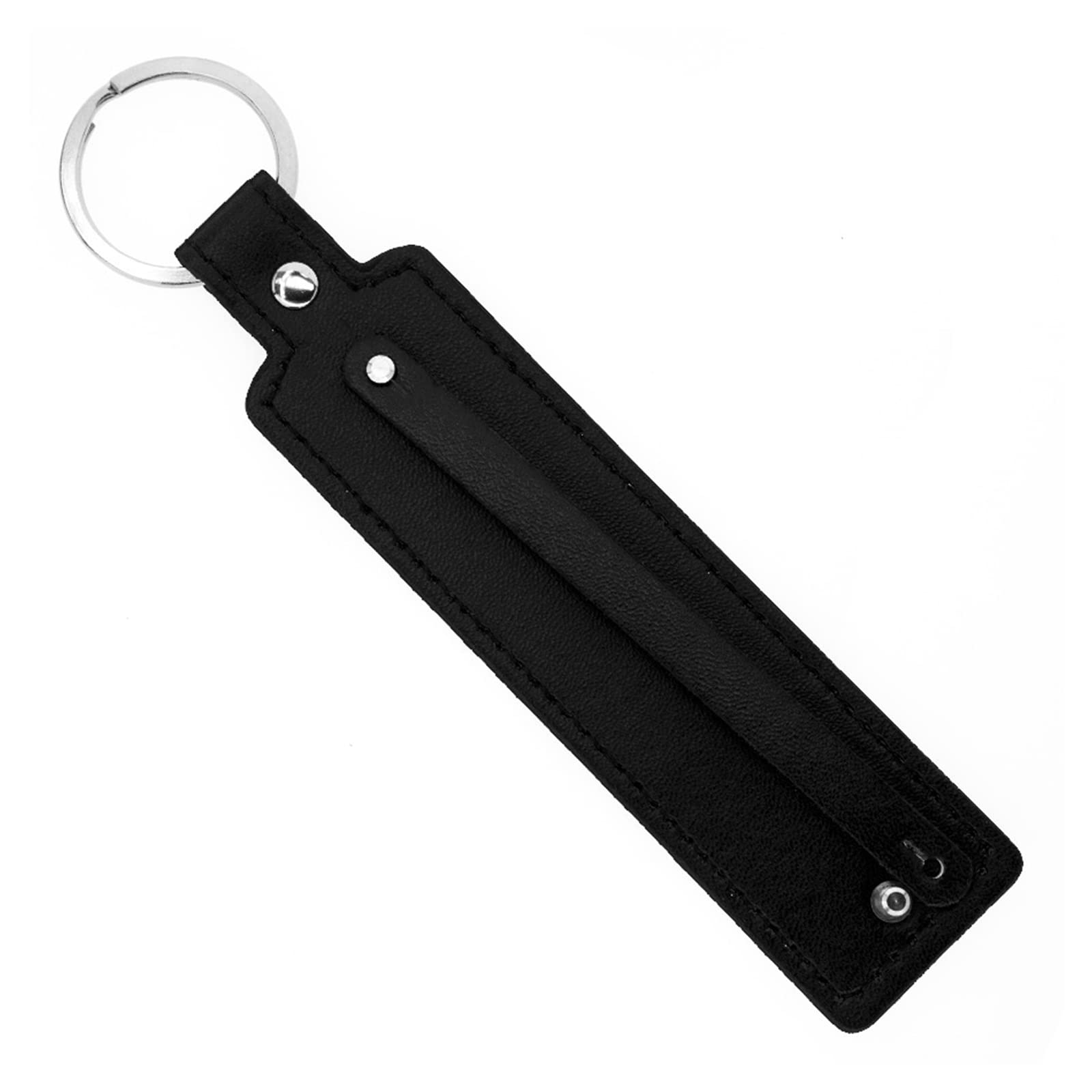 Maxtonser PU Leather Round Keychain Bright Colorful PU Leather Keychain Waist Wallet KeyChains Keyholder Single Metal 14 Colors