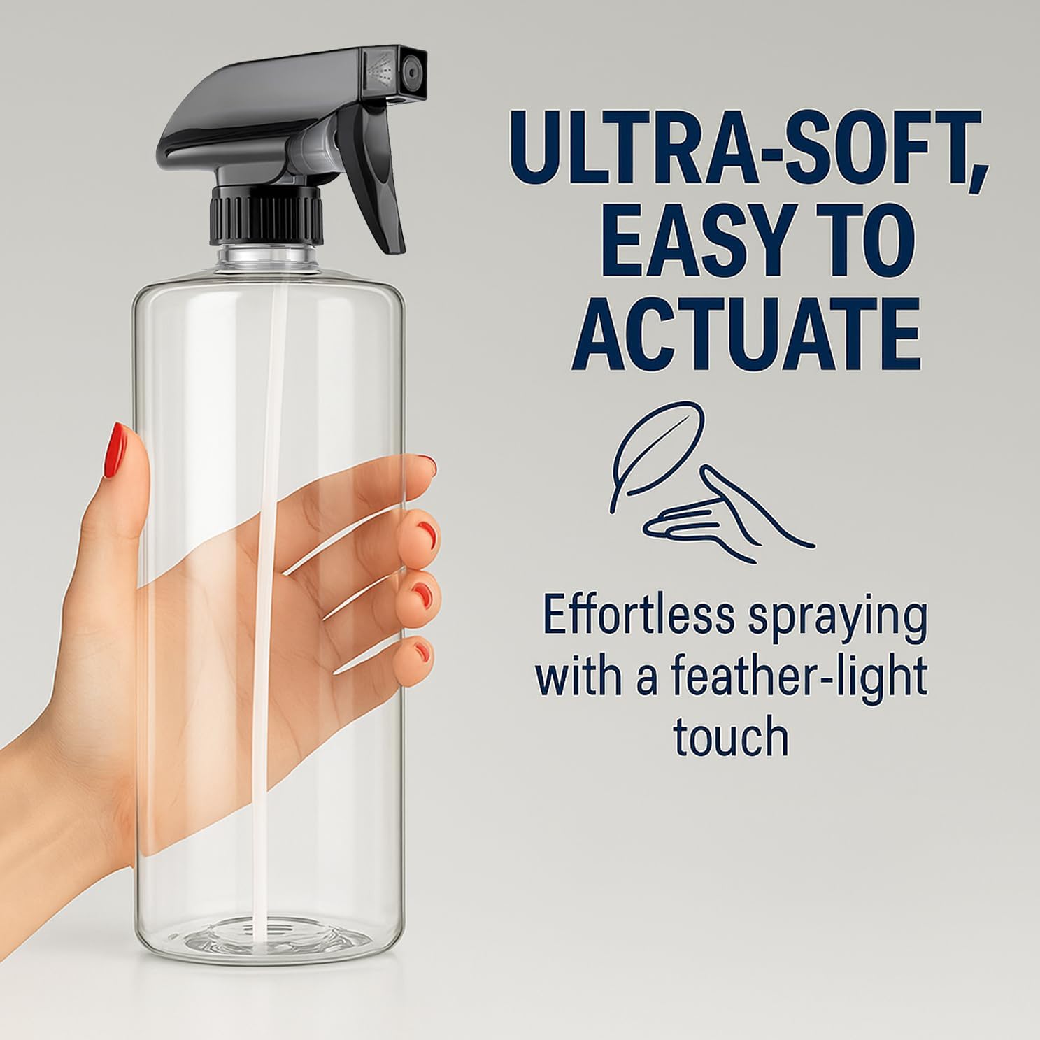 Bar5F 32 oz Empty Plastic Spray Bottles with Trigger, 3-Pack image 3