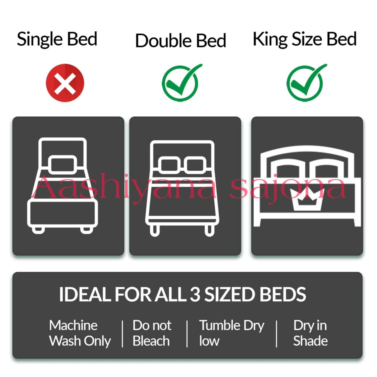 AASHIYANA SAJONA Quilted Double Bed Runner, 20 X 100 Inch with Matching 2 Cushion Covers, 16 x 16 Inches Perfect for Bedroom, Hotel or Guest Rooms Bedding (Brown) 4