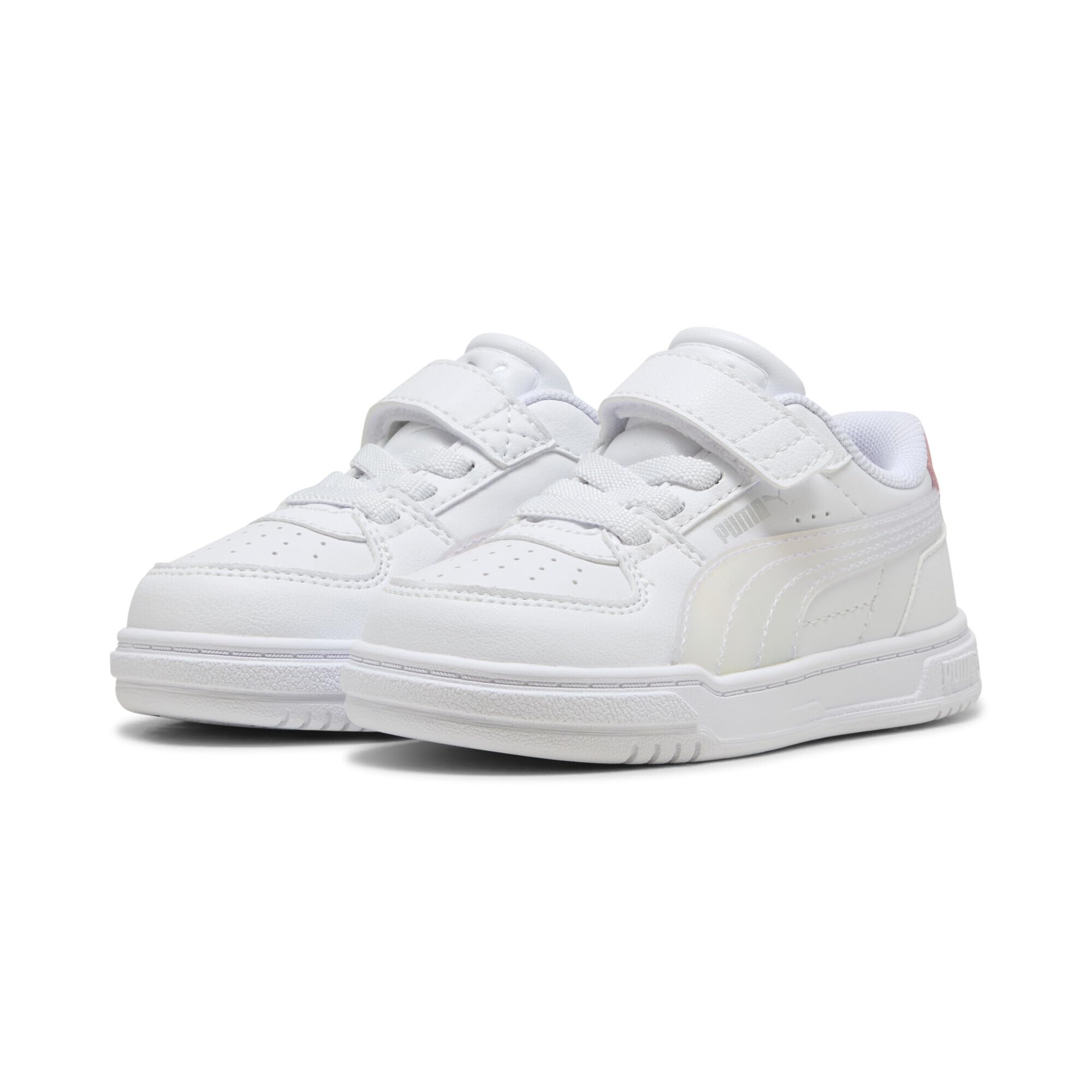 PUMA Baby Girls CAVEN III Holo 2.0 AC+ INF Sneaker, White-Rosy Outlook Silver, 4.5 UK Child