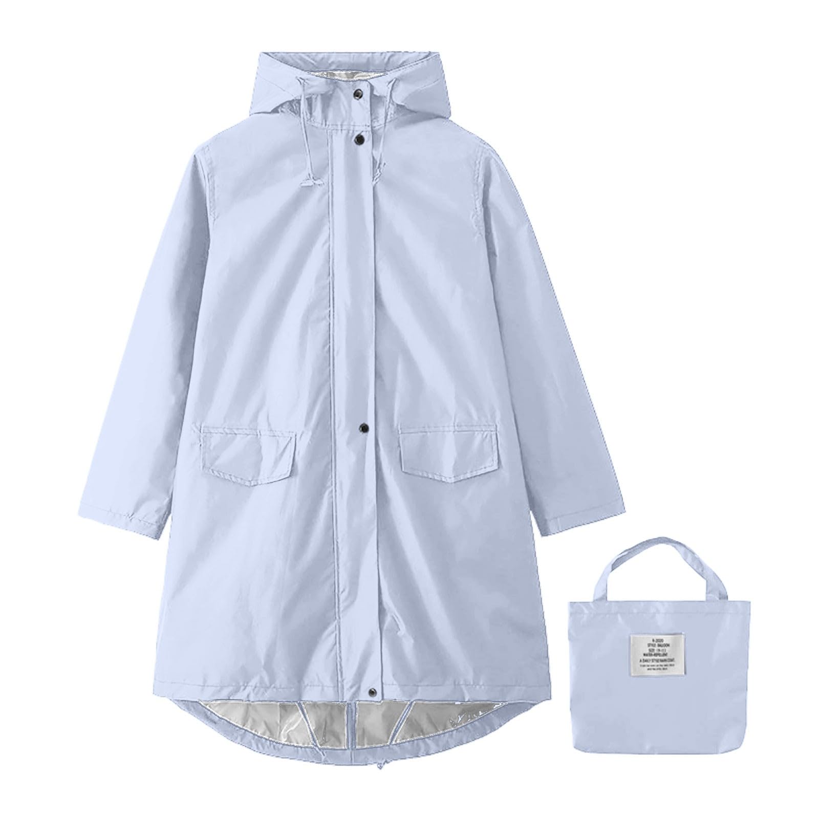 Generisch Poncho impermeabile da donna, in EVA, con cappuccio, multifunzione, riutilizzabile, per escursionismo, campeggio, pesca, bicicletta, abbigliamento antipioggia