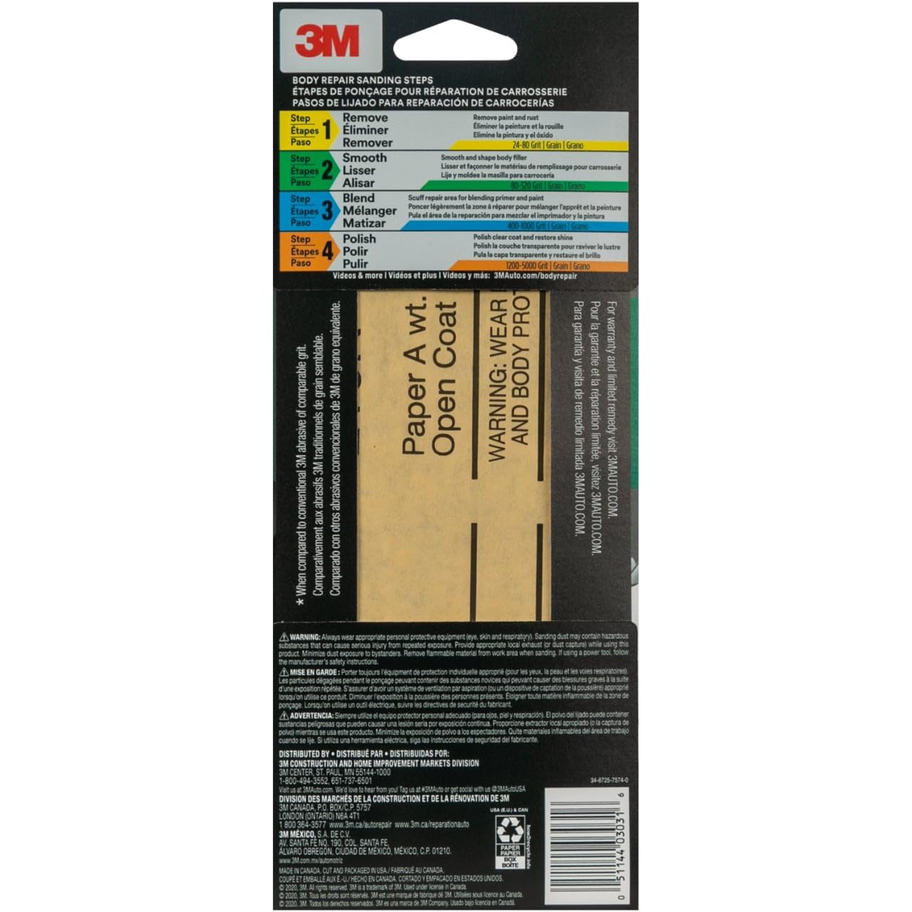 3M Sandpaper 180 Grit - Auto Body Repair -5 3M Sandpaper 180 Grit - Auto Body Repair -5