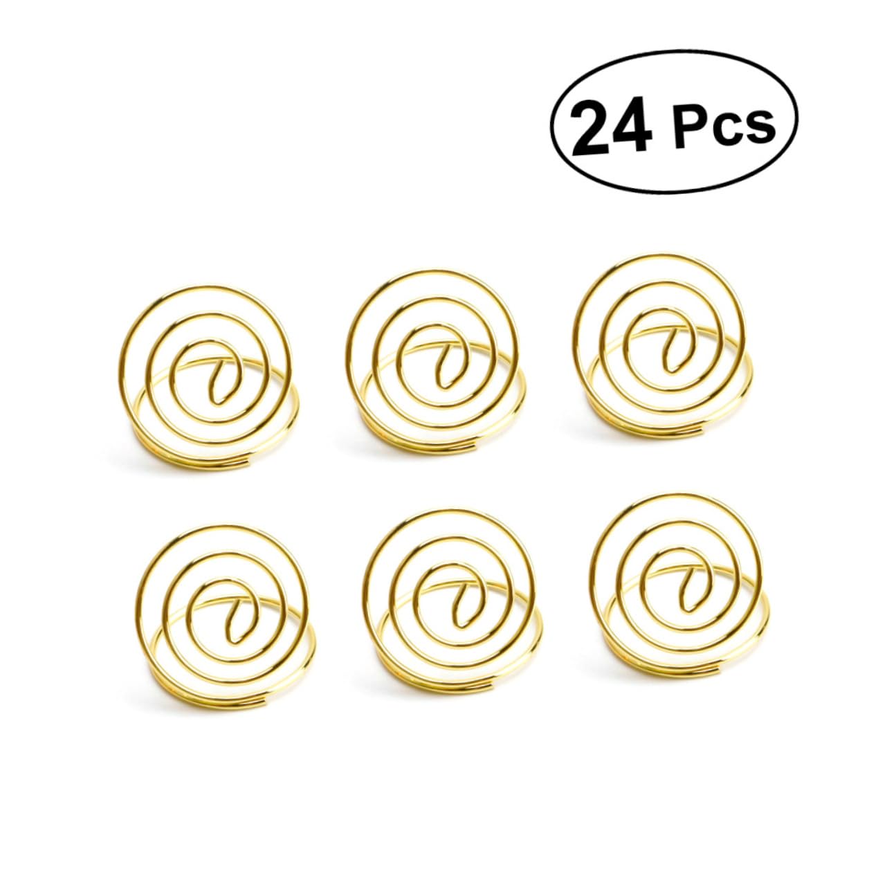 Lurrose 72 Stk herzförmige Memohalter für den Schreibtisch Desktop-Notizclips formnotizclips Platzkarten visitenkarten halterung hochzeitsdeko Fotohalter Tischnummernhalter Golden