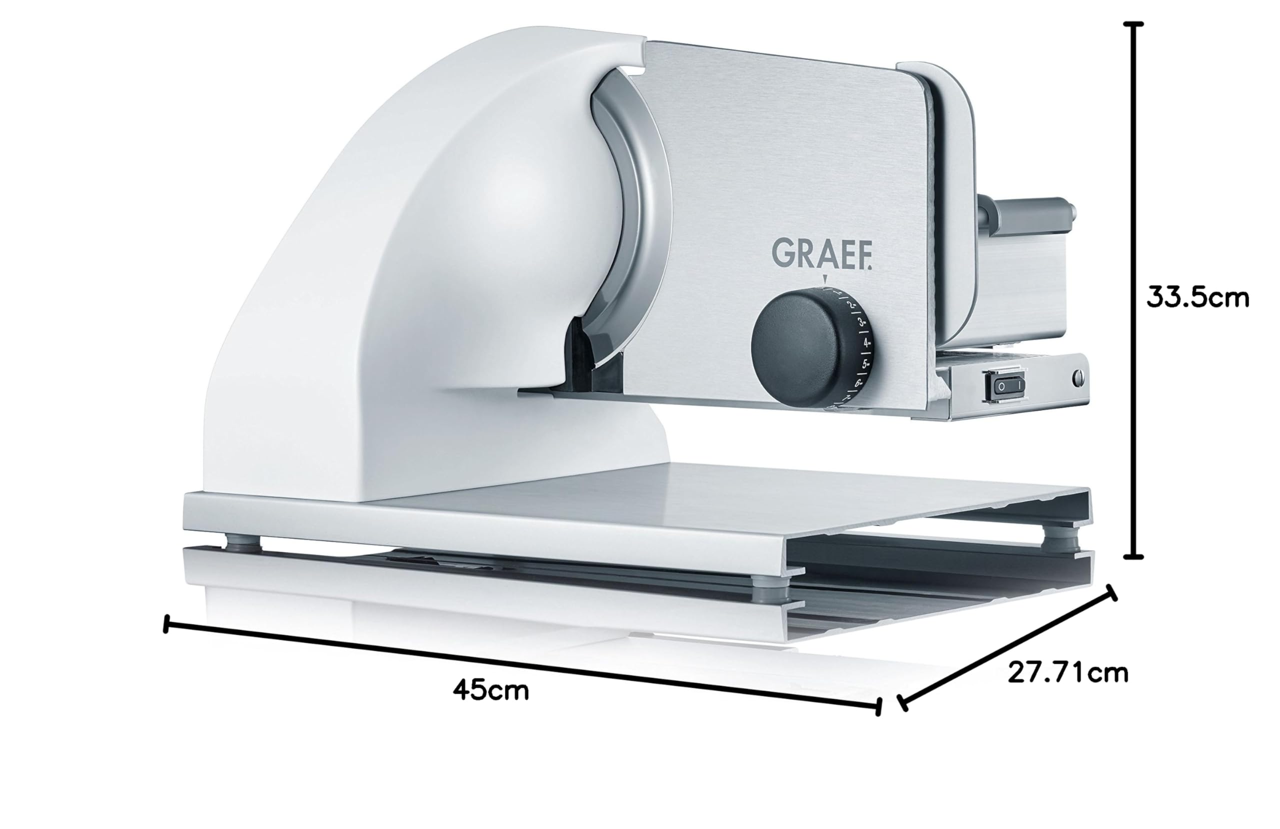 Graef SKS901EU krajalnica uniwersalna, aluminium eloksalowane/białe
