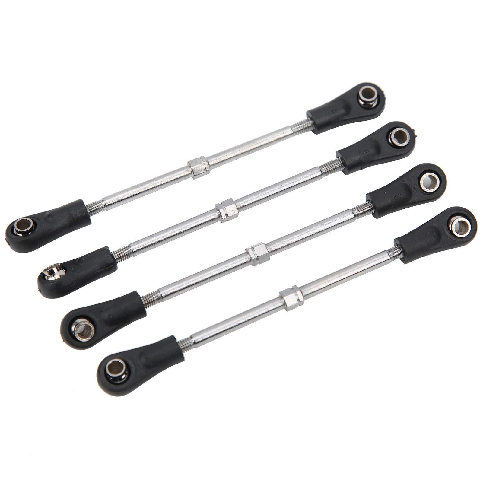4X Barras de Dirección Ajustables 83-92mm para 1/10 RC Monster Truck Racing Truck - Piezas de Dirección de Metal con Tornillos y Tuercas