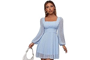 Breezy Polka Swiss Dots Mesh Dress