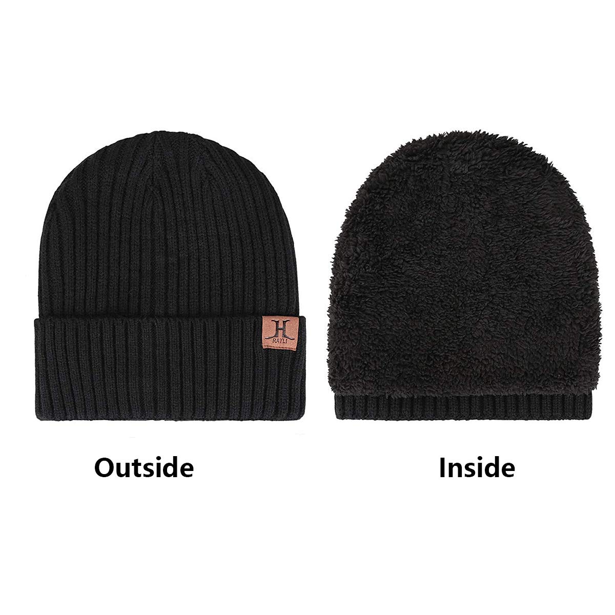 Set di 3 cappelli invernali a maglia, sciarpa e guanti