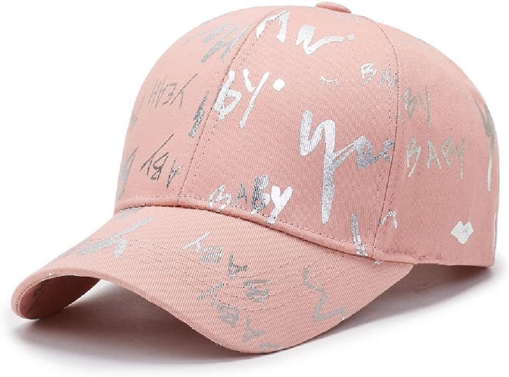 Women Baseball Cap Shiny Graffiti Letter Sun Hats Harajuku Girls Adjustable Hip Hop Hat