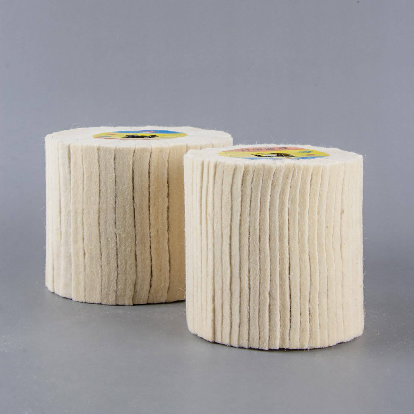 Rueda De Tambor De Desbarbado Y Pulido De Trefilado De Rueda De Fieltro De Lana Para Acero Inoxidable,125mmx100mm