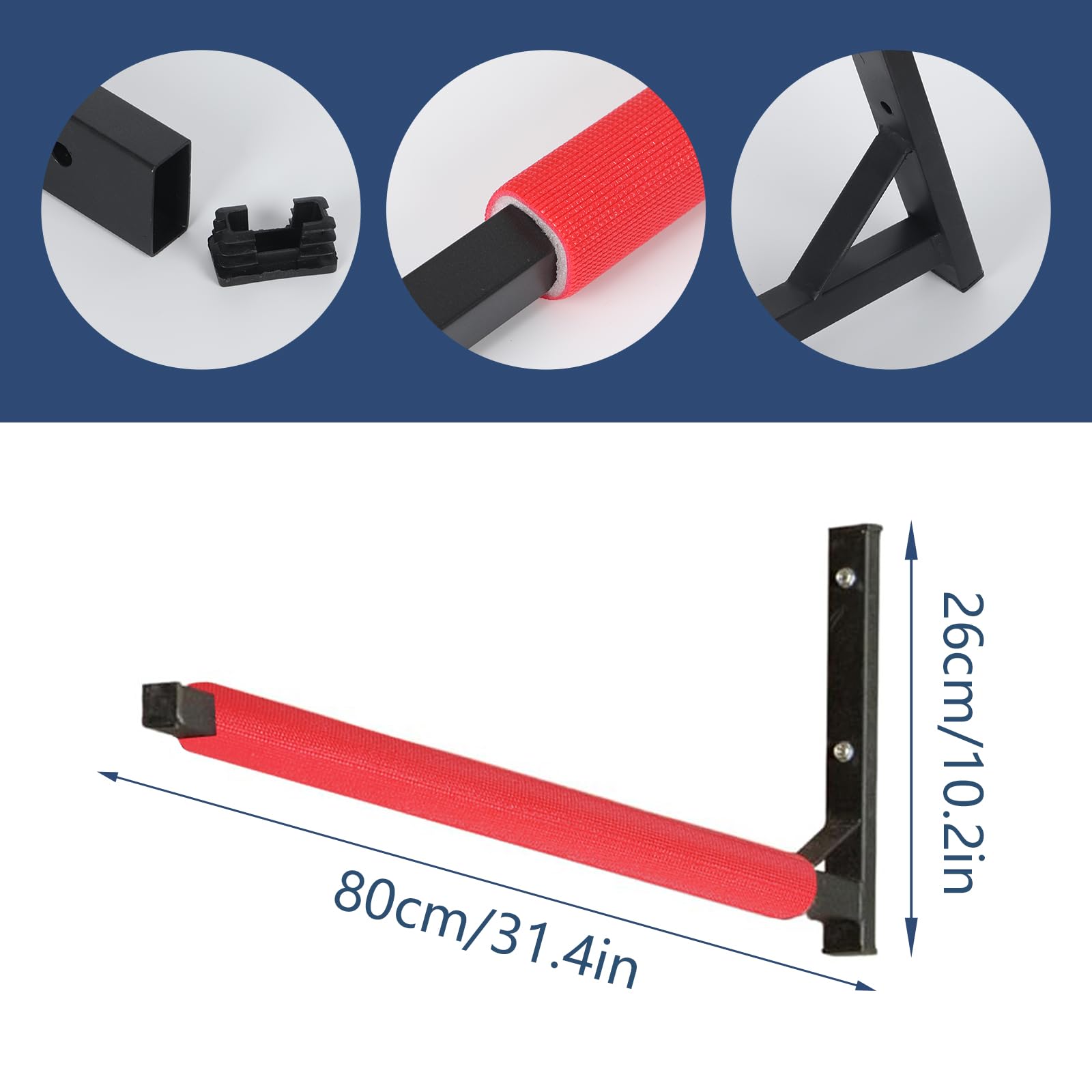 2 soportes de pared de 80 cm, soporte de pared para cajas de techo, canoas y tablas de surf, para guardar cajas de techo, esquís, tablas de surf, herramientas de jardín, cajas de esquí