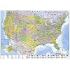 Close Up XXL USA landkaart premium poster – enorme Amerika kaart met alle staten – 140 x 100 cm – MAPS IN minuten