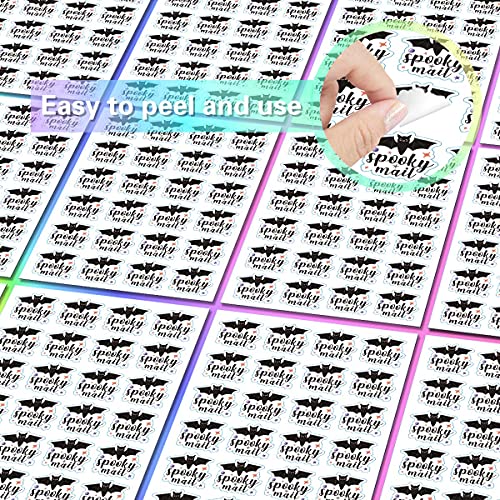240 Pcs Bat Spooky Mail Stickers,Funny Small Business Envelopes Stickers For Business Packages/Handmade Goods/Bags,Halloween Theme Small Shop Business Stickers For Envelopes Seals #TOP2