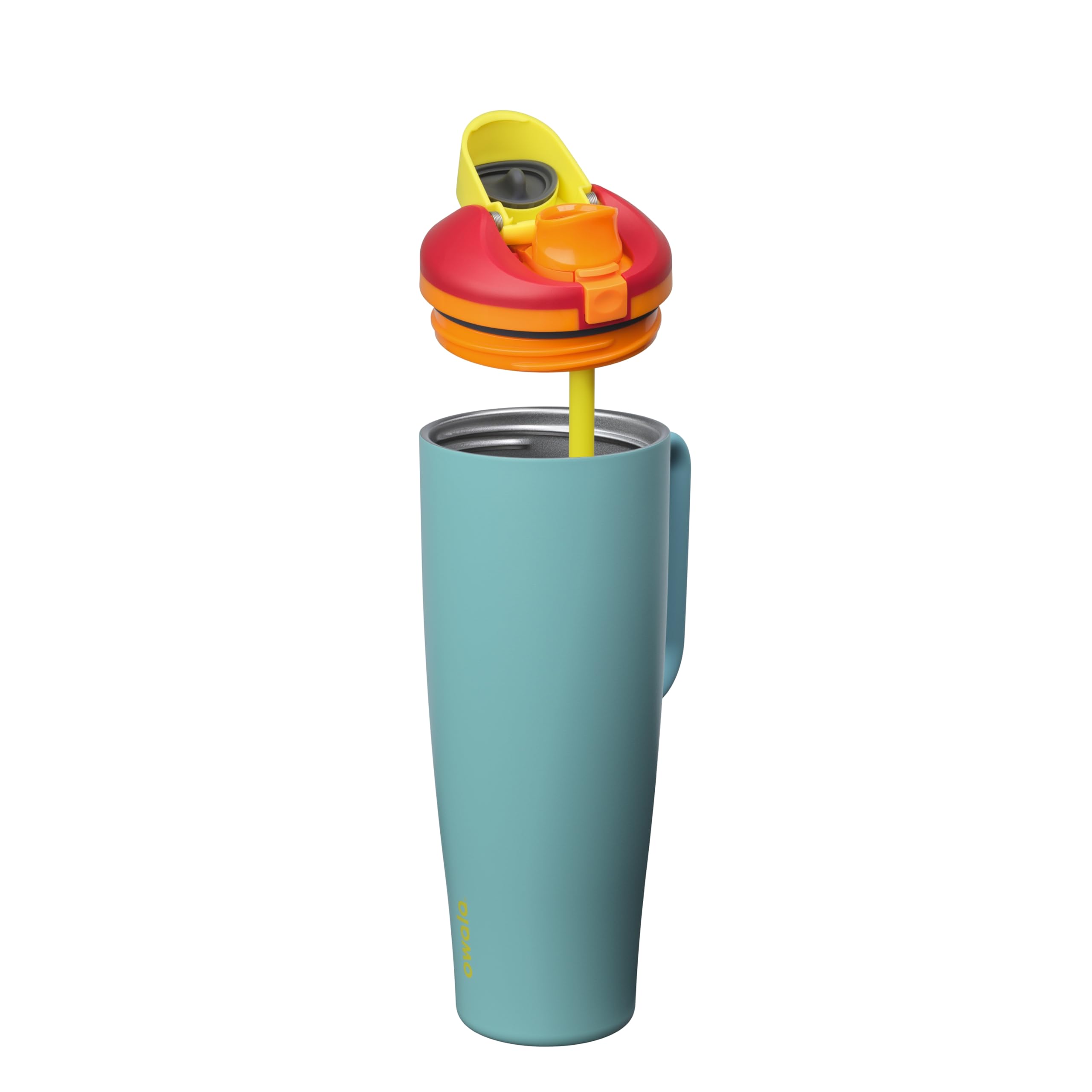Owala FreeSip Tumbler - Stainless Steel - 40oz - Summer Sweetness | Dreilagige Isolierung | auslaufsicherer Deckel mit Druckknopf | Doppelgewindedeckel für Links- und Rechtshänder