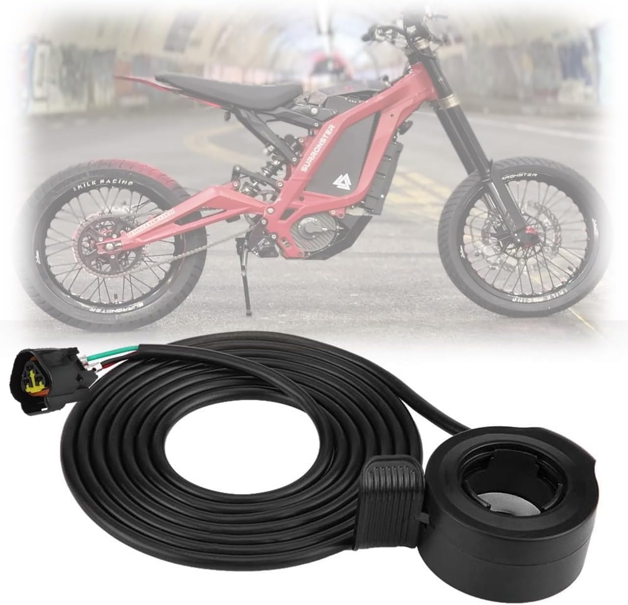 Surron Thumb Throttle for Light Bee, Plug & Play Electronic Throttle fit for Sur Ron LBX and E-Ride Pro SS Electric Dirt Bike E-Moto Zippy Thumb Throttle Upgrade