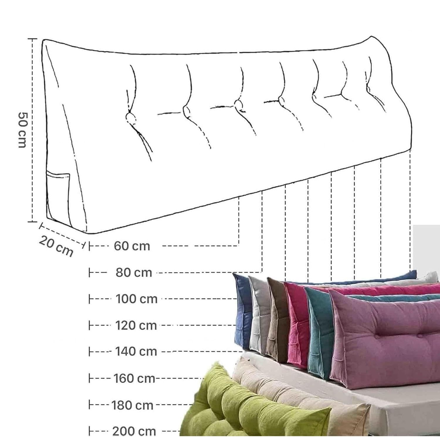 Coussin Cale De Lecture Pour Lit Et Canapé, Coussin De Chevet Triangulaire, Grand Coussin De Soutien