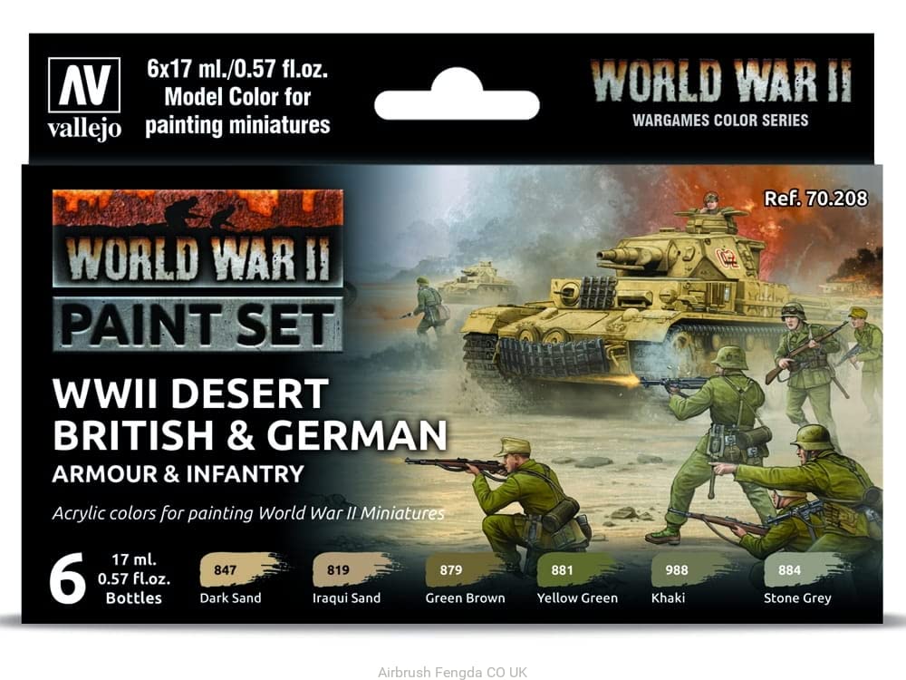 AV Vallejo Model Color Set - WWII Desert British & German