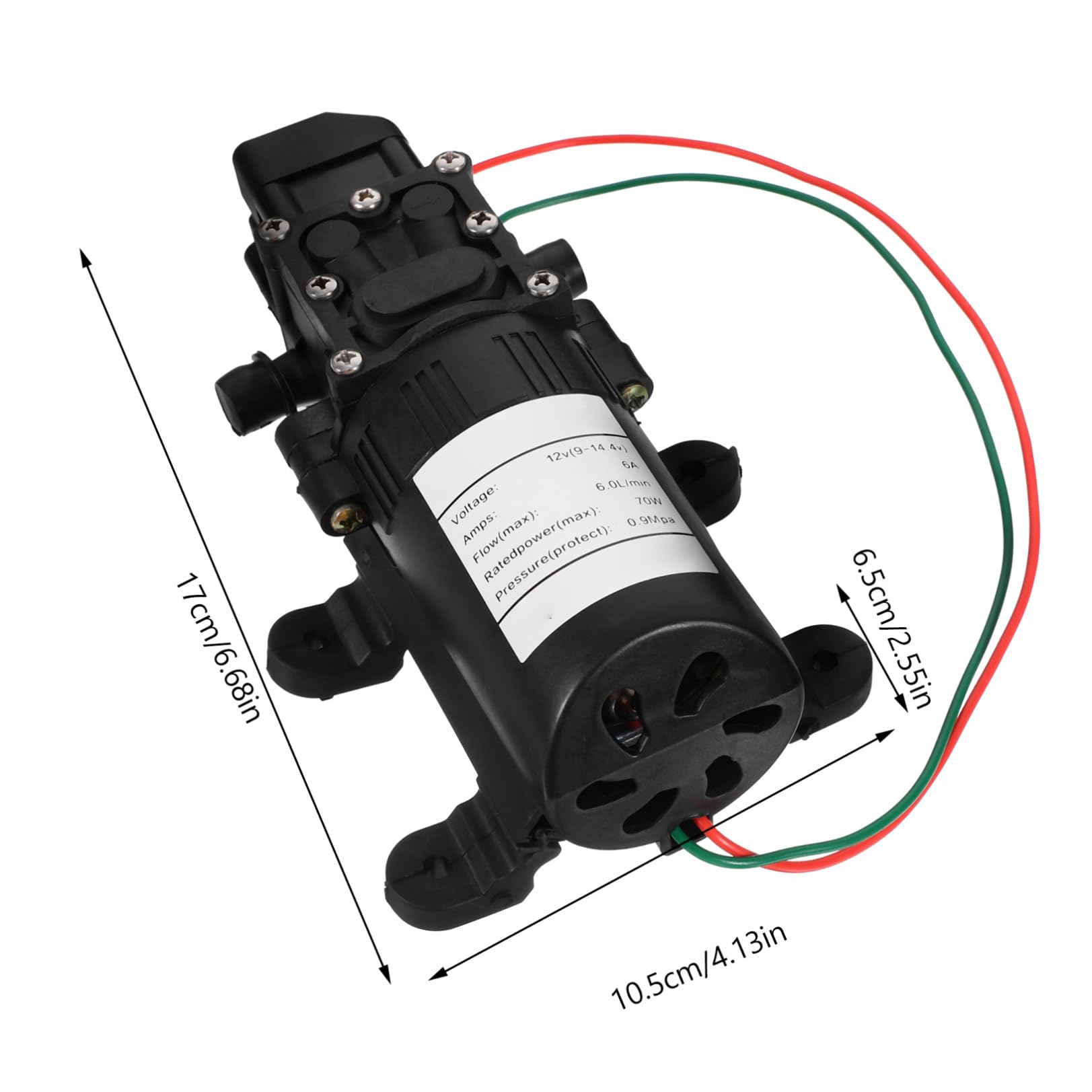 NUOBESTY bomba de diafragma bomba pulverizadora bomba de agua Negro
