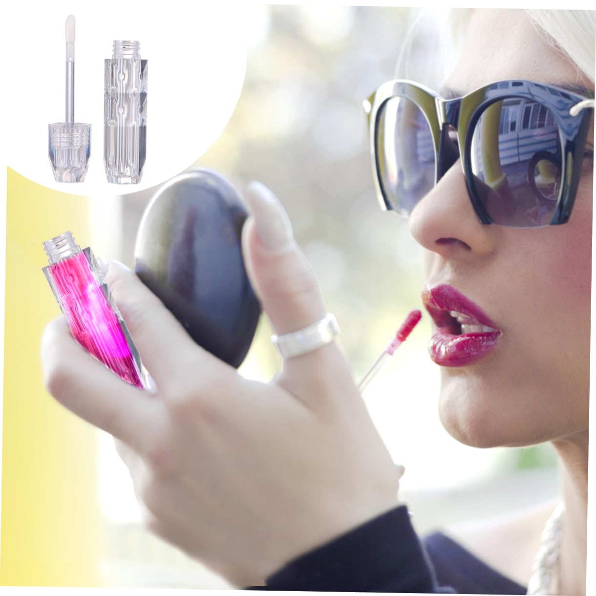 Angoily 15stücke Leere Lip Gloss Tuben Transparente Nachfüllbare Behälter Für Lippenpflege Für Reisen Und Unterwegs Leicht Und Handlich Für Lippenbalsam Und Lipgloss