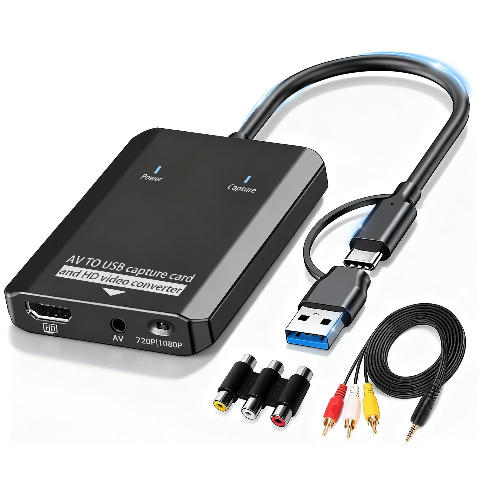 Amazon.co.jp: VHS デジタル変換機 - RCA to HDMI コンバーター、USB