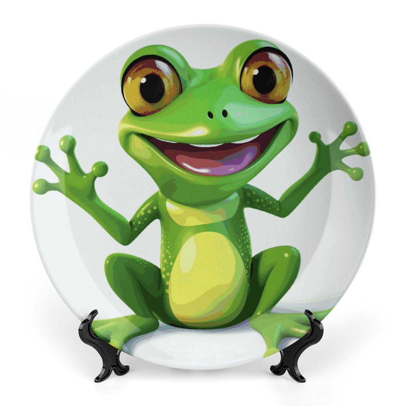 Assiette à dessert en porcelaine anglaise 18 cm grenouille pour plat de service