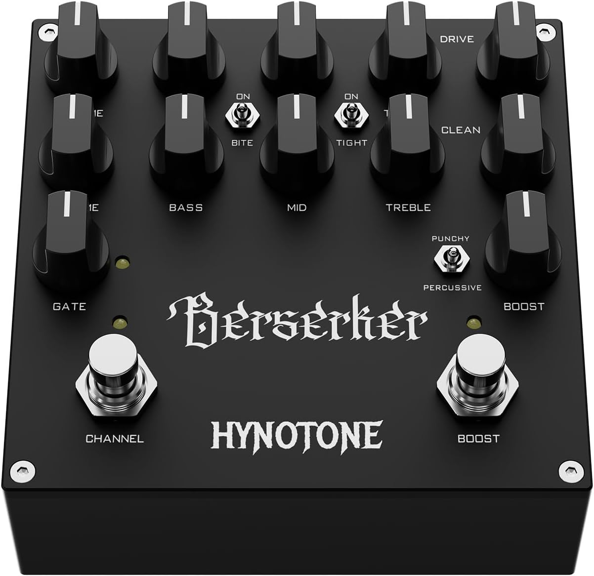 TOPPING HYNOTONE Berserker Dual-Channel Guitar Preamp Pedal – JFET Tube-Style Clean & Distortion, Built-In Noise Gate, Punchy & Percussive Metal Tones