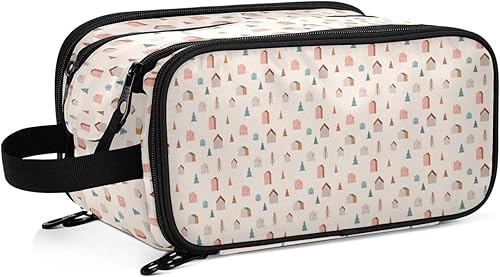 Winter Christmas Boho Travel Bag Accessory Cosmetic Makeup Bag for Cosmetic Storage 11 x 7 Inches