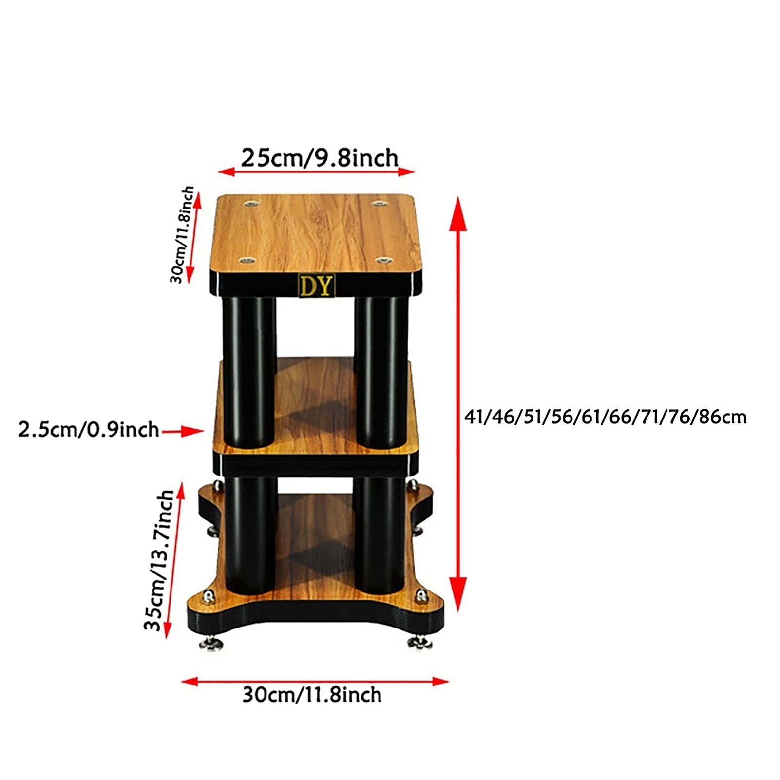 BTZHY Speaker Stands,2pcs Bookshelf Hold Weight Up to 200lbs Medium Satellite Bookshelf and Bluetooth Speakers, Strong Bearing Capacity