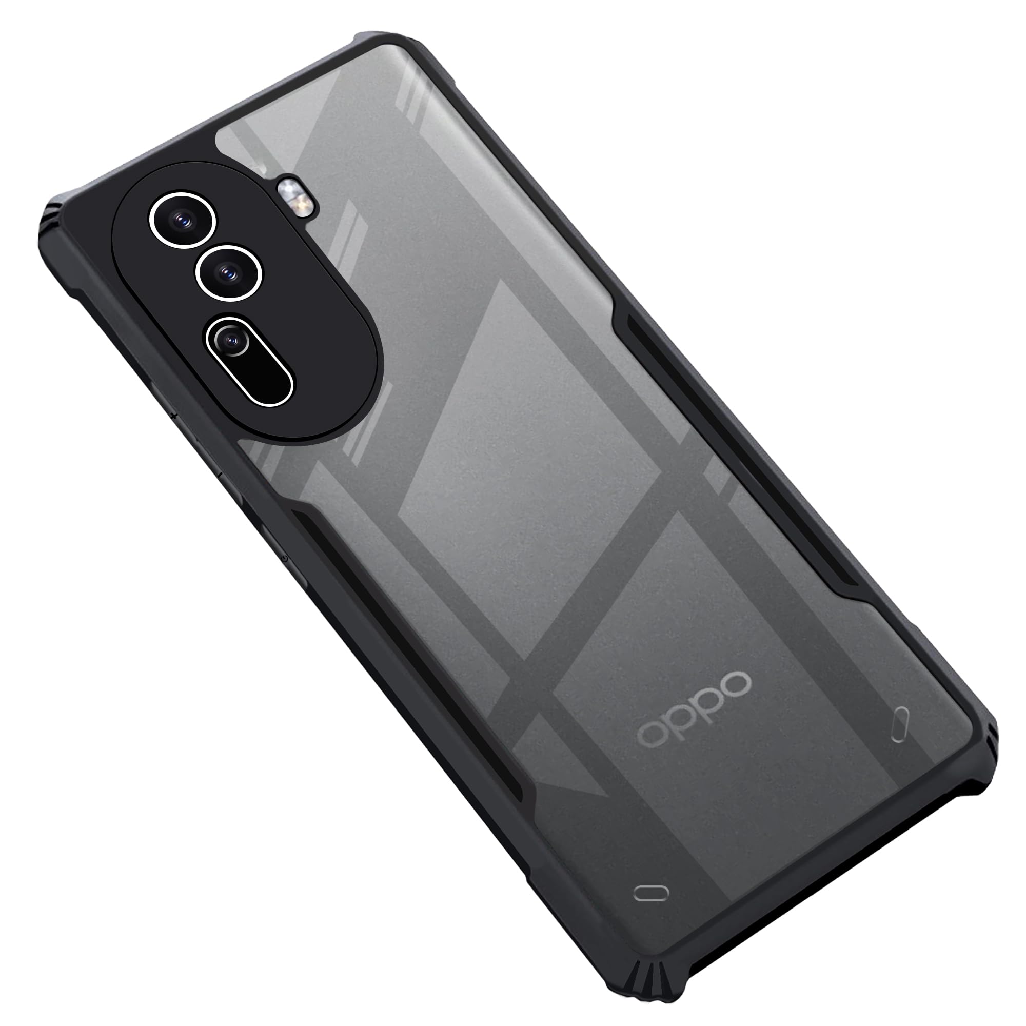 CEDO Oppo Reno 11 Pro (5G) Back Case Cover | Camera Protection Shockproof Bumper-Edge | Acrylic Crystal Clear 360 Degree Protection TPU+PC | Transparent Eagle Back Case Cover (Black) (B0CTHNJXGJ) Amazon Price History, Amazon Price Tracker