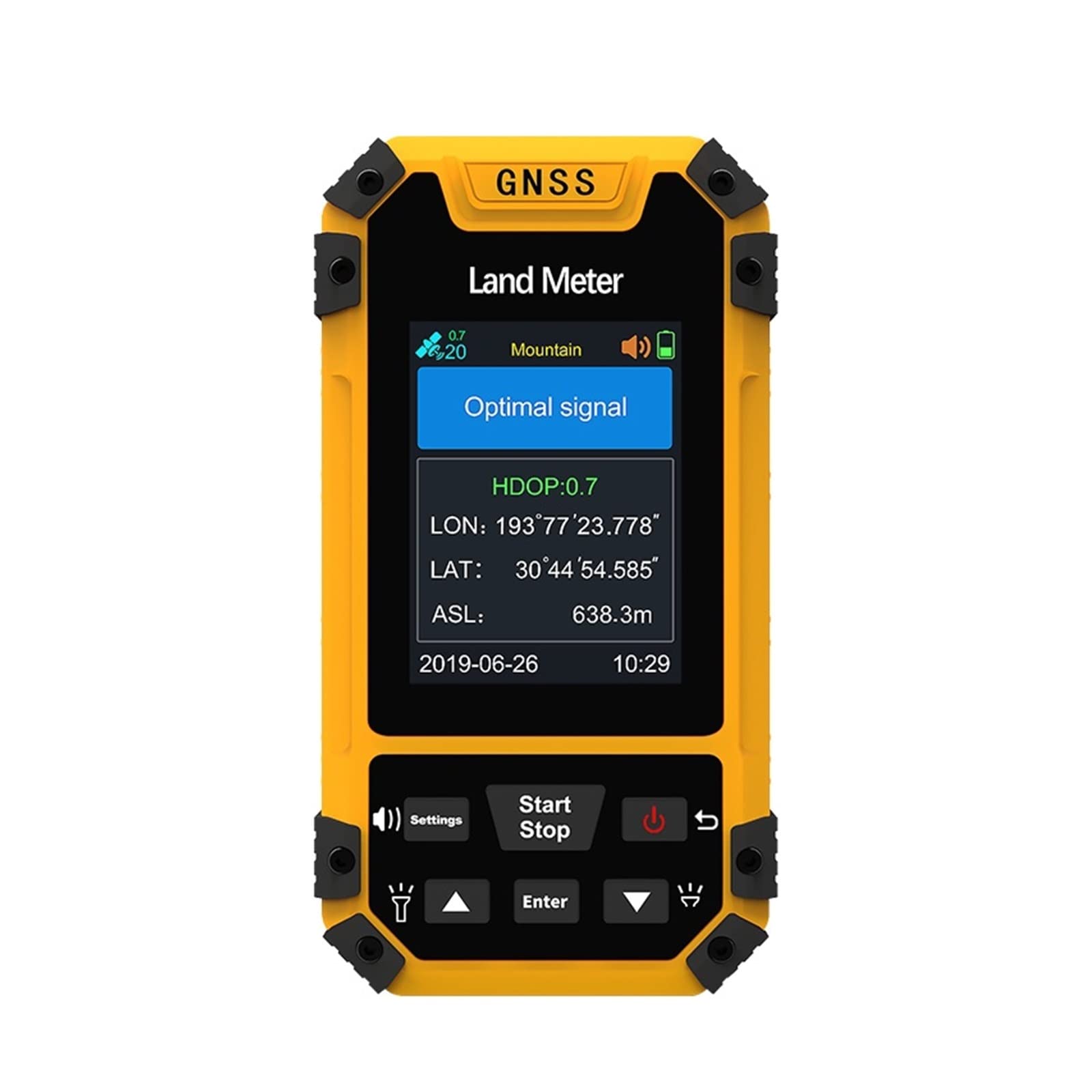 Mesure de zone de récepteur GNSS professionnel pour cartographie en pente