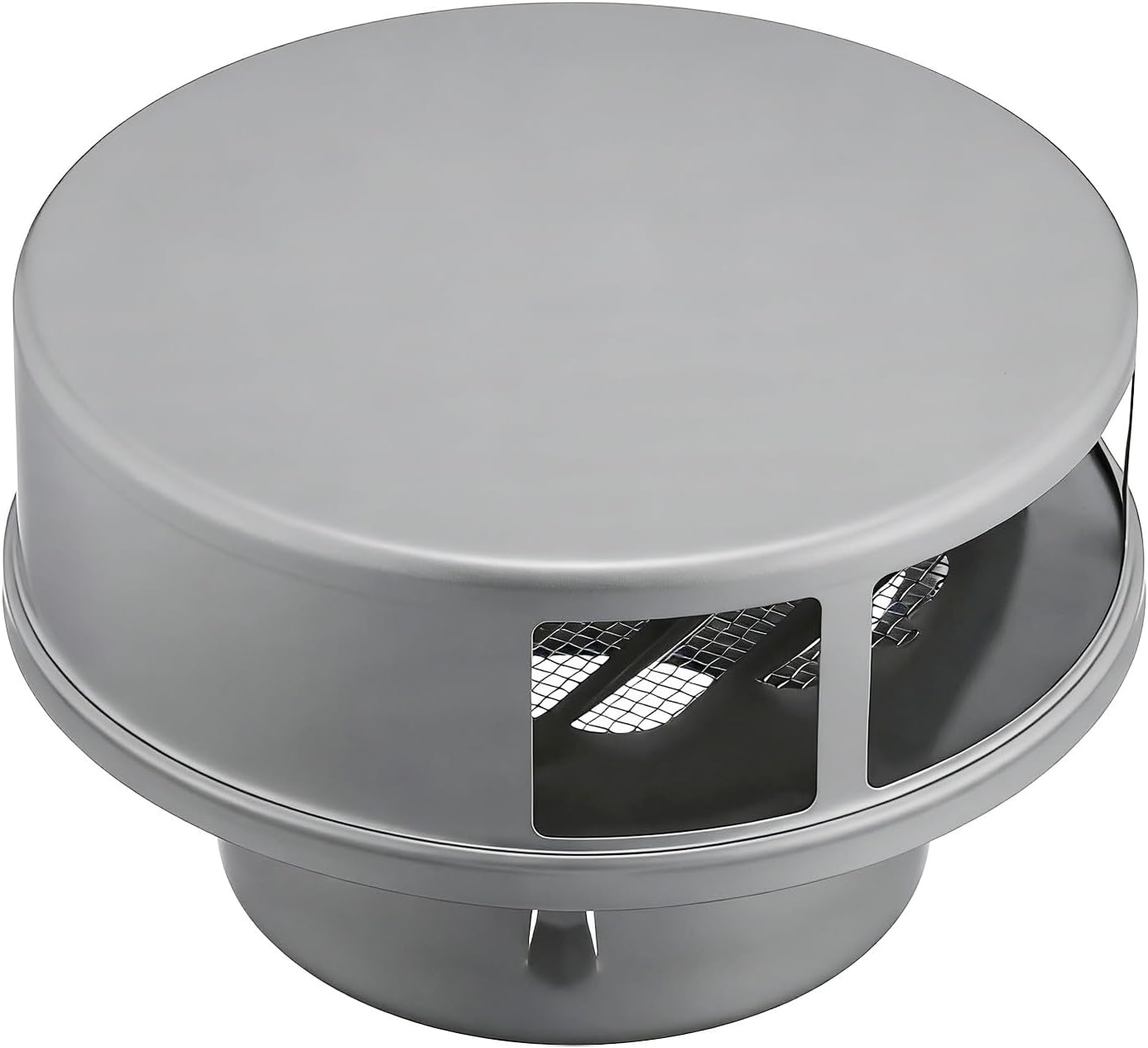 3inch ~ 8inch Soffit Vents with Built-in Screen Mesh, 304 Stainless Steel Round Vent Cover, Louver Grille Cover for Bathrooms Kitchens Warehouses Attics Garages
