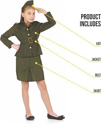 Miniatura 3 de fun shack Disfraz del ejército para niñas disfraz de Halloween para niñas disponible en tallas S M L XL