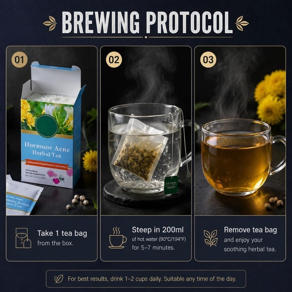 Sachets de tisane, boisson chaude à base de plantes, 20 unités par boîte