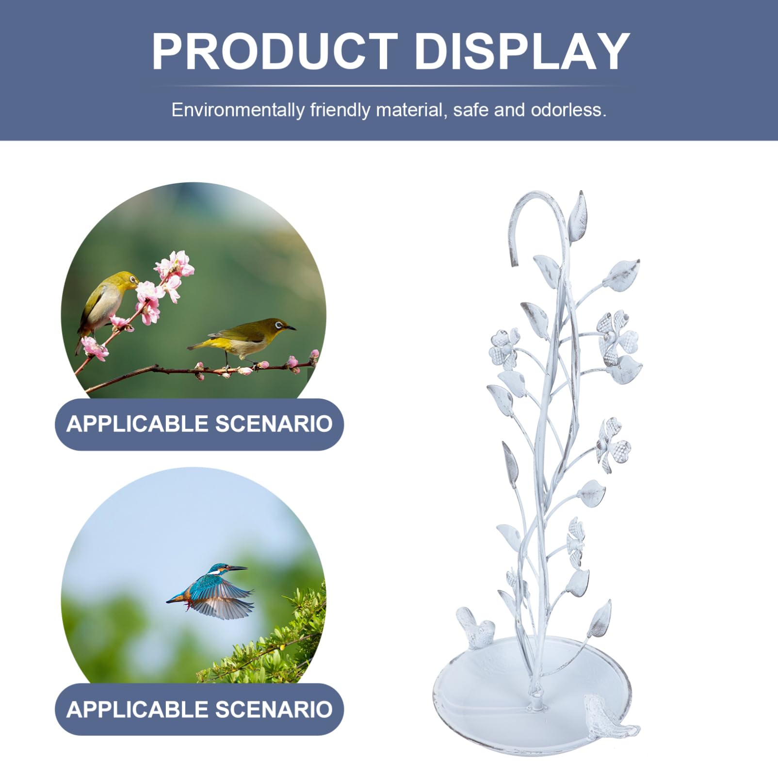 Toddmomy 1pezzi Mangiatoia per Uccelli da Giardino in Ferro Contenitore per Cibo per Uccelli dal Design Retrò Decorazione da Appendere per Parco