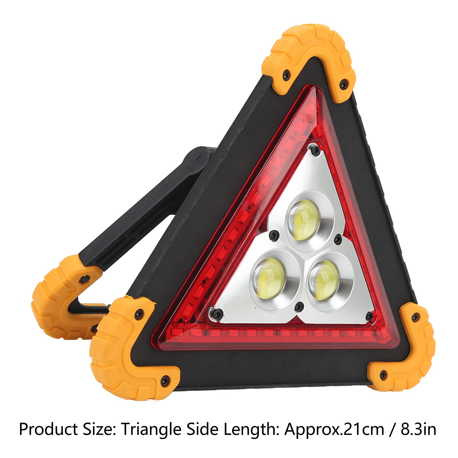 Raguso Lampada a Triangolo d'avvertimento per Auto, 4 modalità Lampada a Triangolo di Emergenza a LED Flessibile Portatile 1500lm IP65 Impermeabile per Il Campeggio