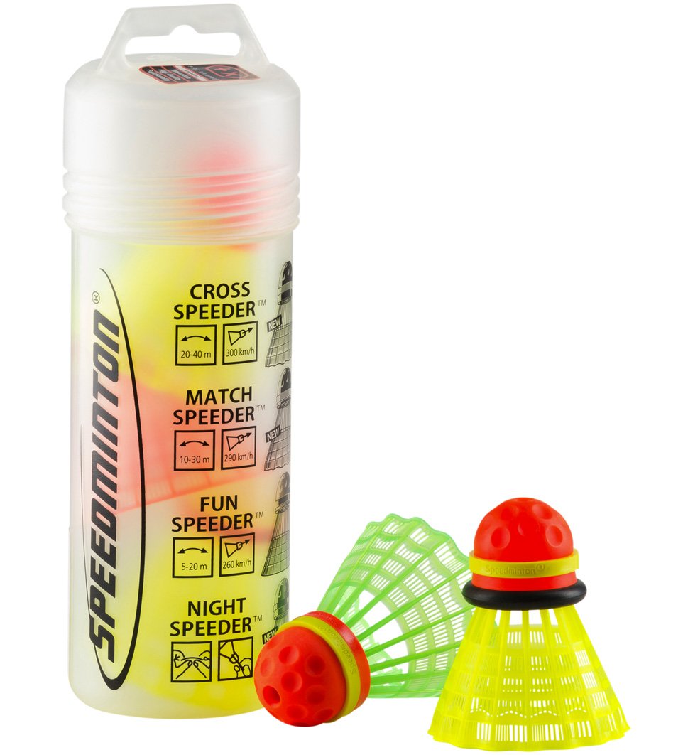 Speedminton MIX Speeder - Pack of 5 Speed Badminton / Crossminton Balls Mixed with Wind Ring
