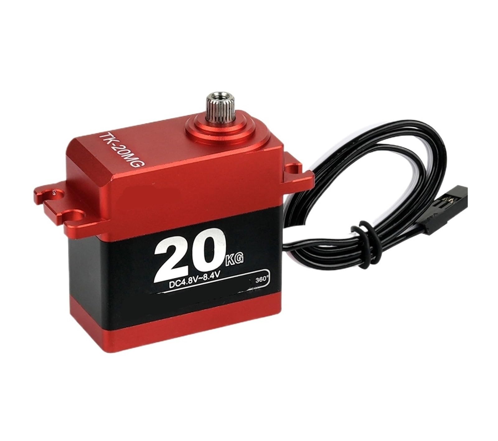 25 kg/20 kg/15 kg/9 kg bezrdzeniowy serwo, 4,8-8,4 V, metalowa przekładnia o wysokim momencie obrotowym, 180°/270°/360° (1 szt. - 20 kg-360 stopni)