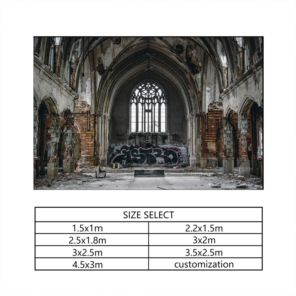 Fotohintergrund Vinyl 3x2,4 M – Motiv Alte Burg Mit Rustikalem Bogen, Fenster & Bergen