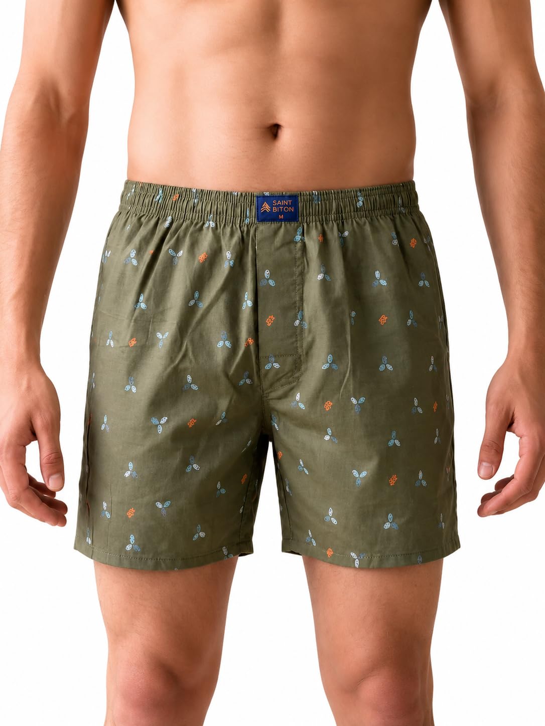 Men's Printed Cotton Boxer Shorts | Soft Breathable Fabric | Regular Fit | Assorted Floral, Paisley & Geometric Prints (in, Alpha, 2XL, Regular, Standard, Green with Small Prints)-picture-42