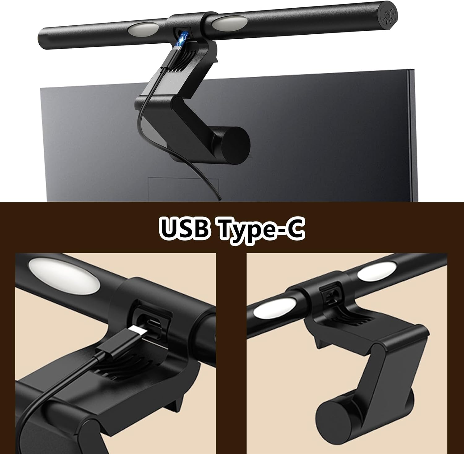 Monitor Light Bar, Screen Light Bar, PC light, Desk Lamp for Eye Caring, Space Saving with Remote Control, Adjustable Color Temperature, Backlight, USB Powered LED for Home Office Work (Remote)