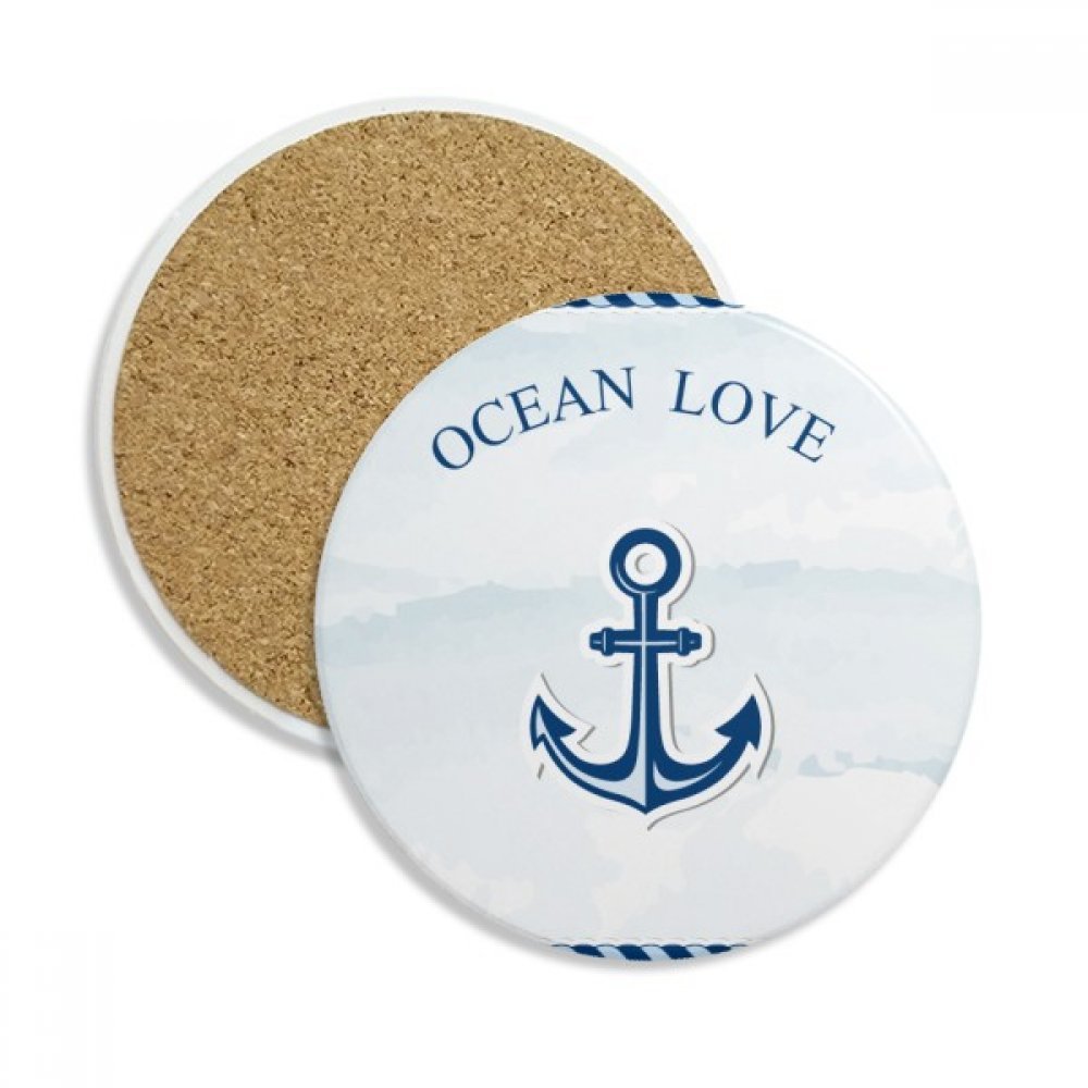 Bleu coaster en céramique absorbant contre les taches de verre